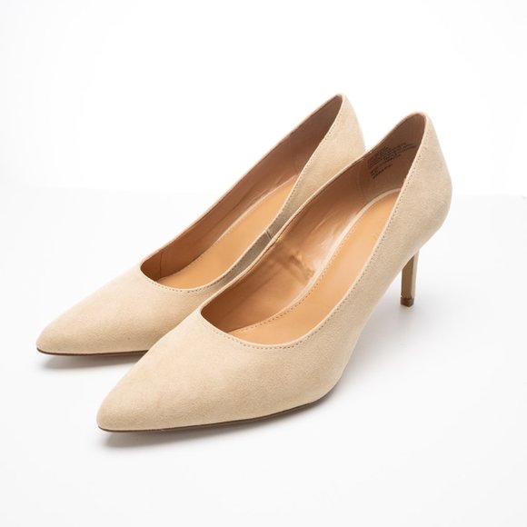 NEW J. CREW Microsuede Heeled Pumps in Saddle tan BJ248 $128 size 10 - Picture 5 of 14